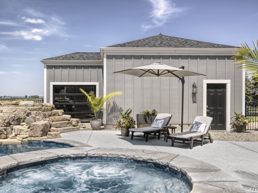 4096 Shire Lane Pool House Exterior